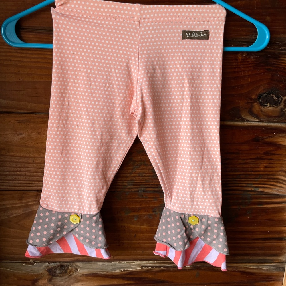 NWT Matilda Jane Girls Friends Forever Alden Scrappy Leggings Sz 4